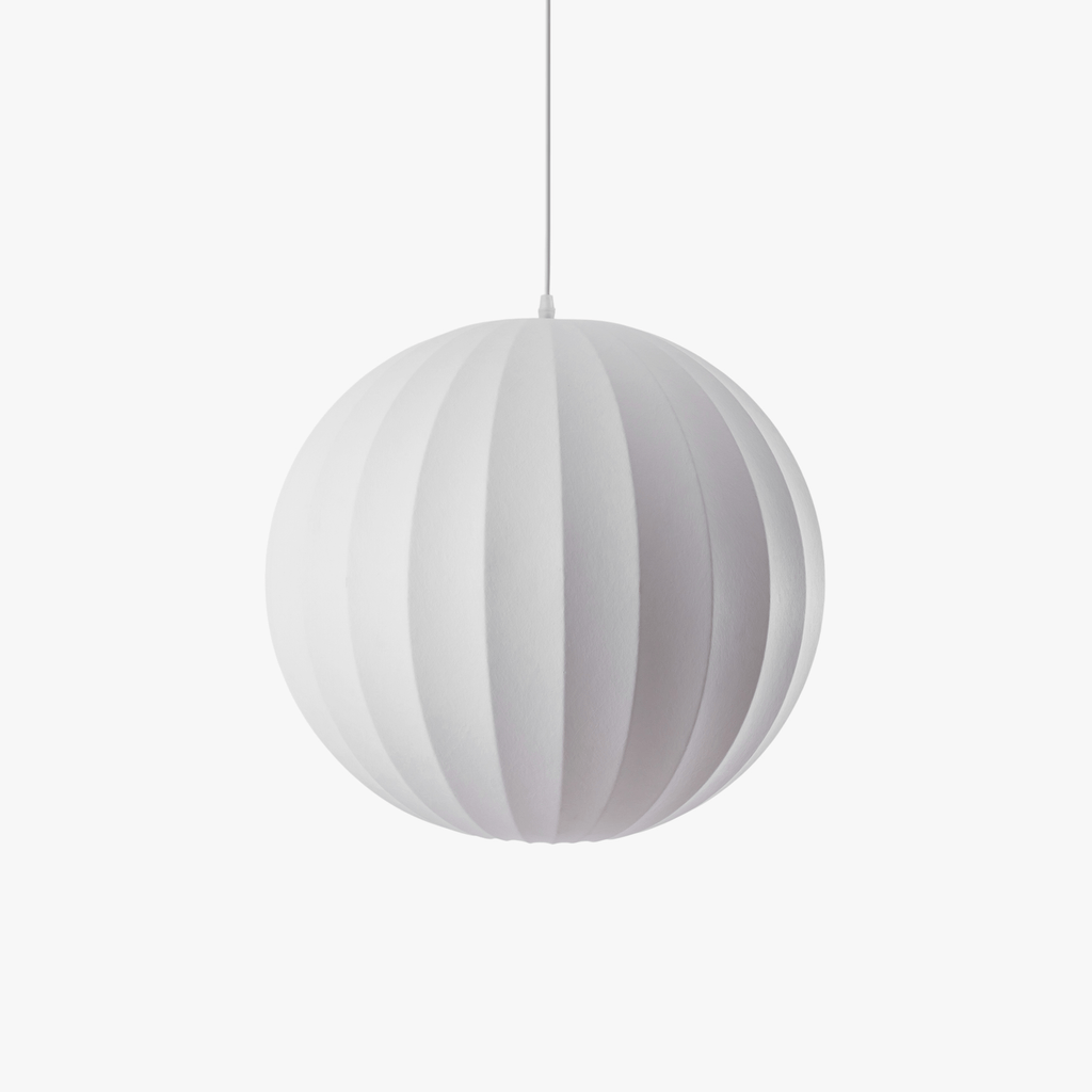 Renkoy Lampadario – Seta – Bianco caldo – Ø 30 cm – Forma elegante