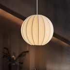 Renkoy Lampadario – Seta – Bianco caldo – Ø 30 cm – Forma elegante