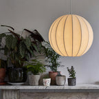 Renkoy Lampadario – Seta – Bianco caldo – Ø 30 cm – Forma elegante