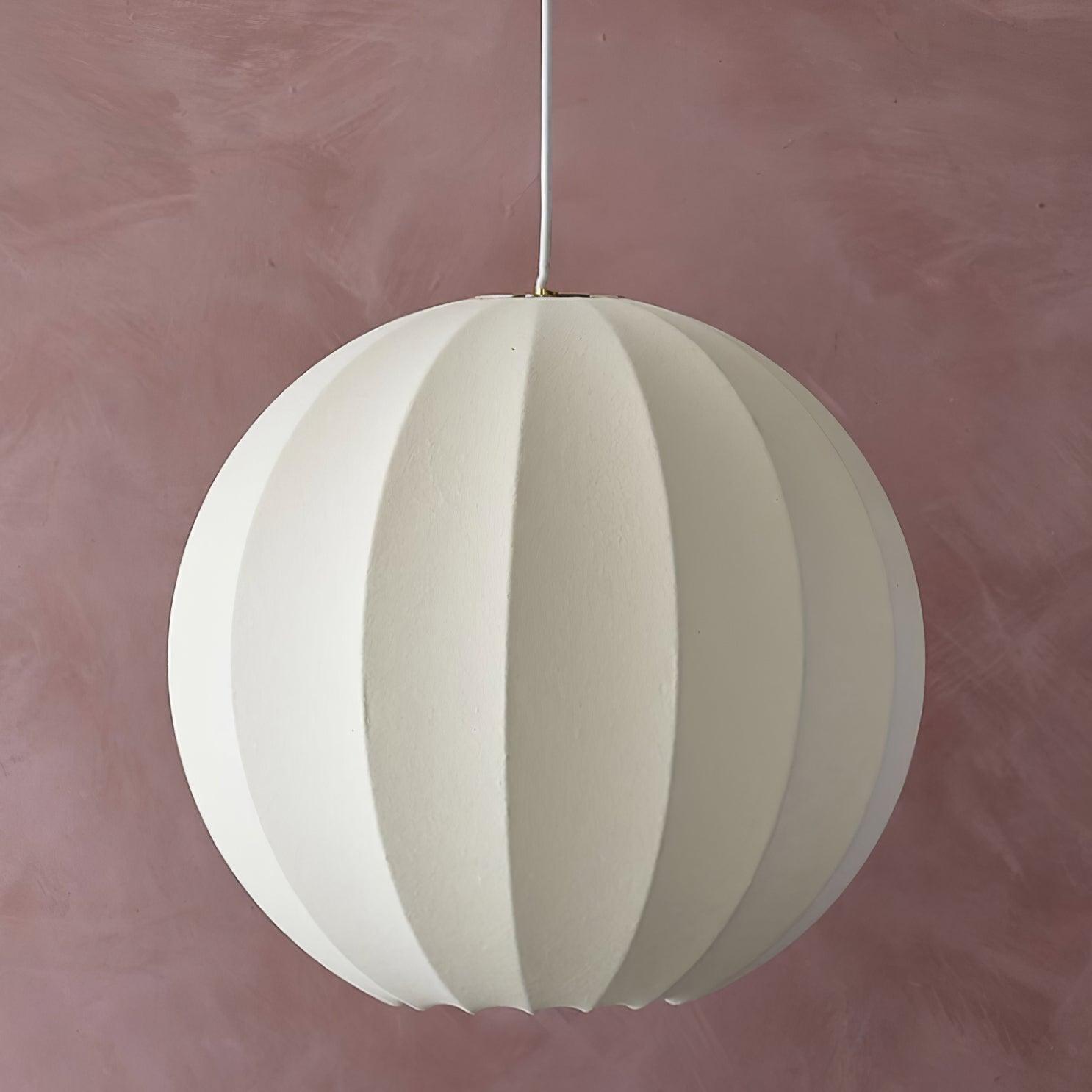 Renkoy Lampadario – Seta – Bianco caldo – Ø 30 cm – Forma elegante
