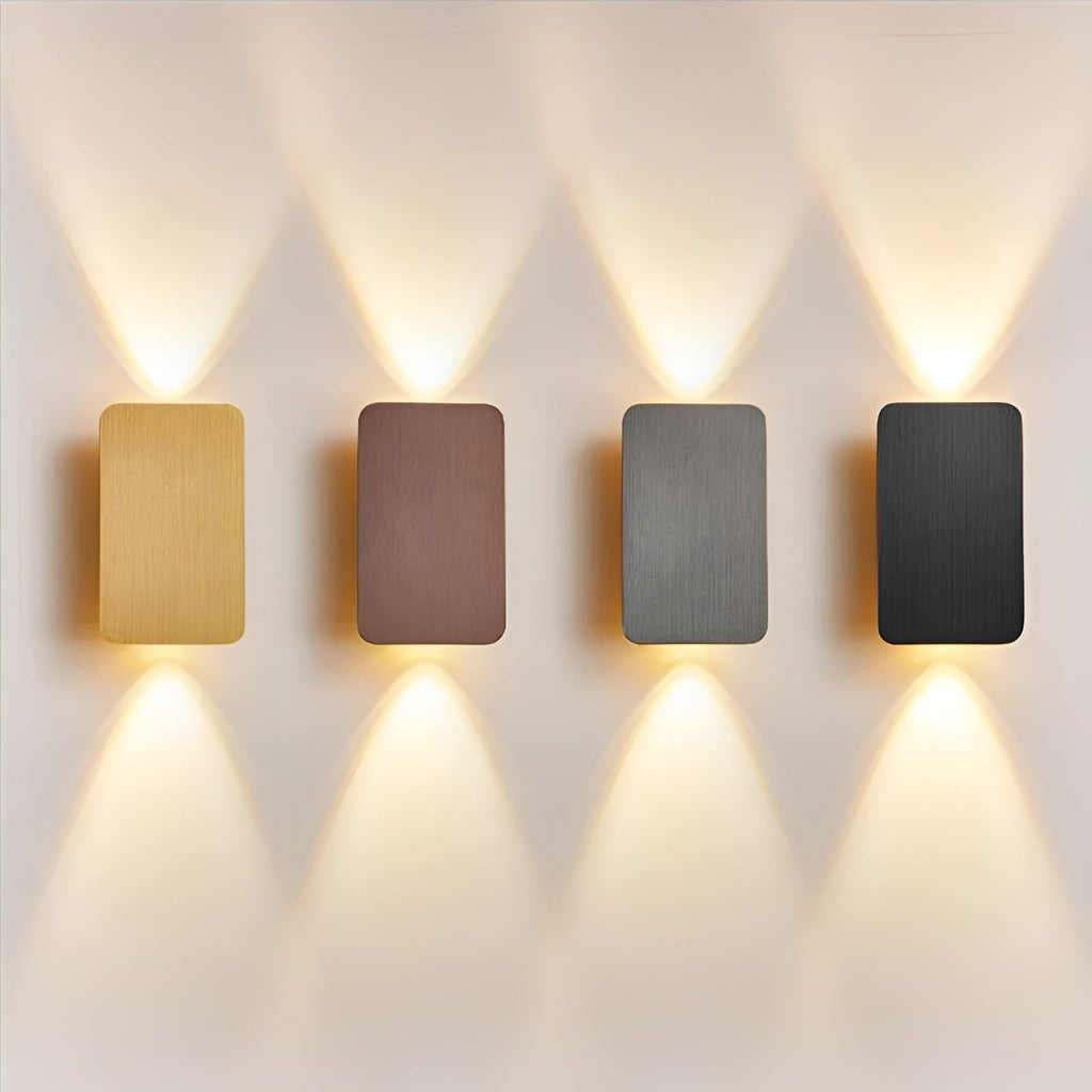 Lampada da parete Resilux – Alluminio – Bianco caldo – Rettangolare – Lampada a LED moderna per interni eleganti