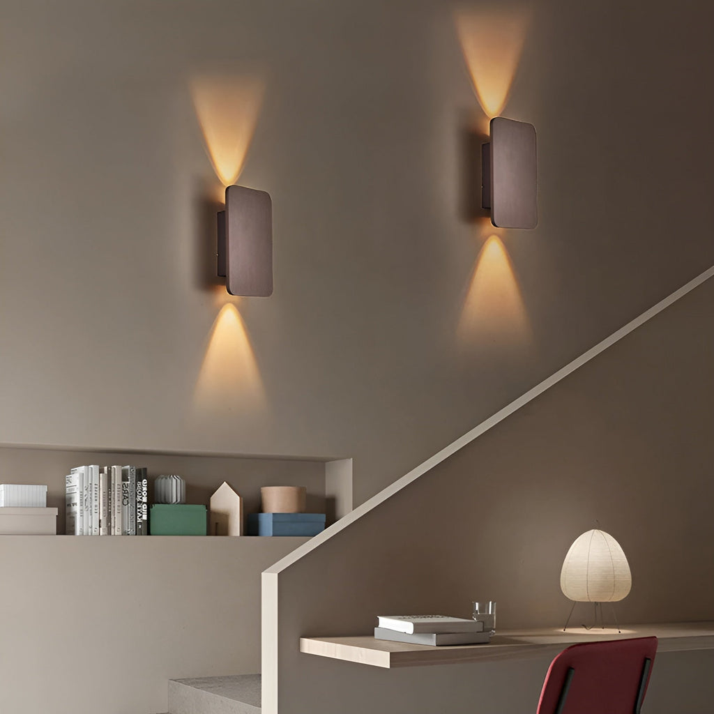 Lampada da parete Resilux – Alluminio – Bianco caldo – Rettangolare – Lampada a LED moderna per interni eleganti