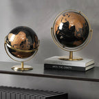 MapMuse – Elegante mappamondo vintage con mappa dettagliata e design classico per l'arredamento