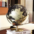 MapMuse – Elegante mappamondo vintage con mappa dettagliata e design classico per l'arredamento