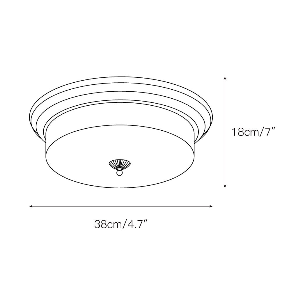 Lampada da soffitto a vetro retro Ulcarir