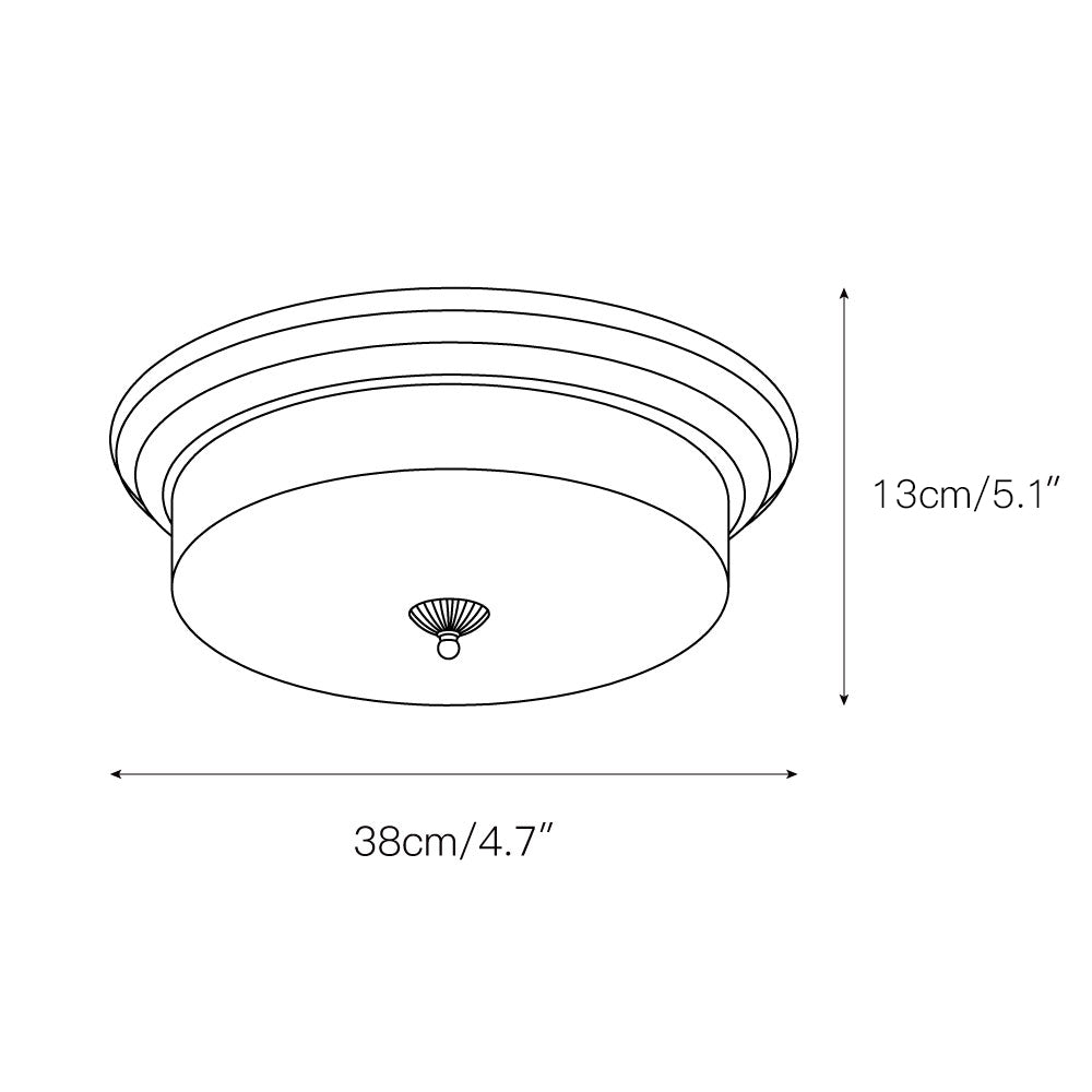 Lampada da soffitto retro a flush
