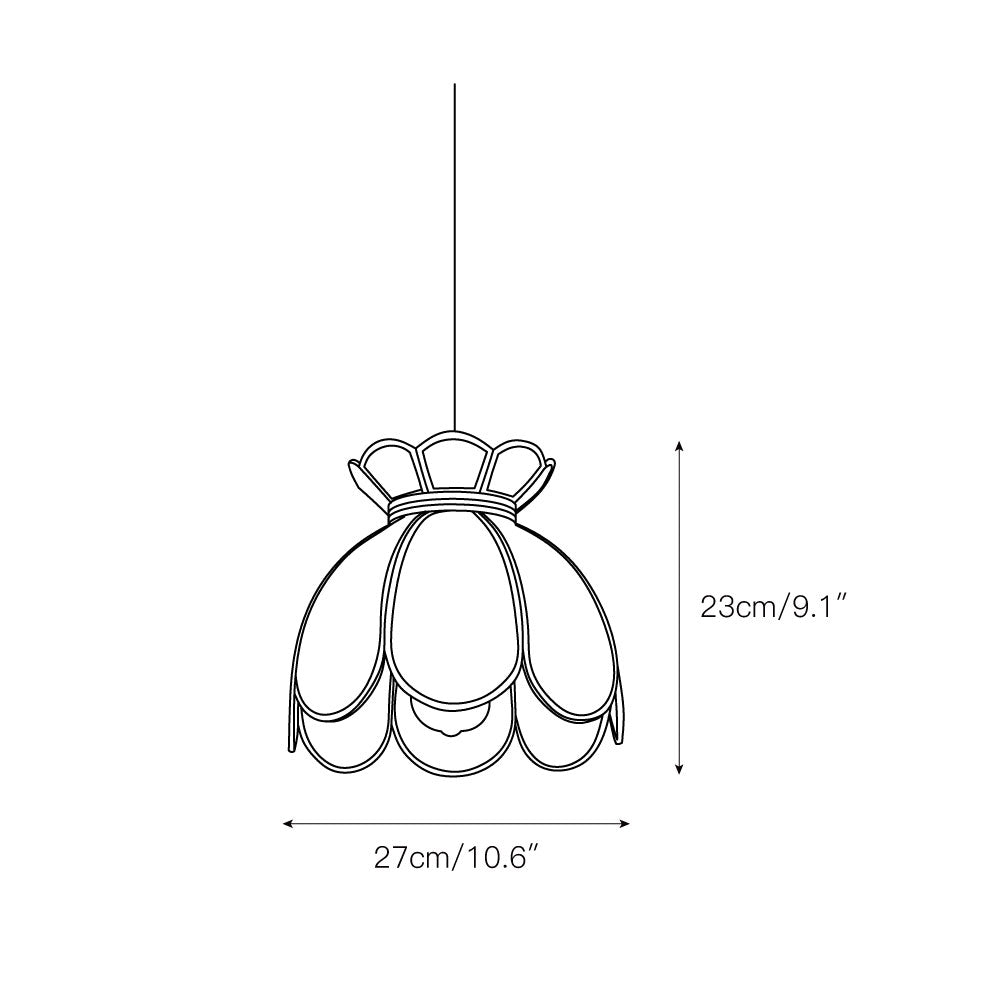 Lampada a sospensione in vetro vintage retro Eraeora