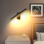 Halven | Luce da parete esterna a LED calda in alluminio con cablaggio IP65, interruttore a muro o sensore di movimento