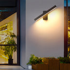 Halven | Luce da parete esterna a LED calda in alluminio con cablaggio IP65, interruttore a muro o sensore di movimento