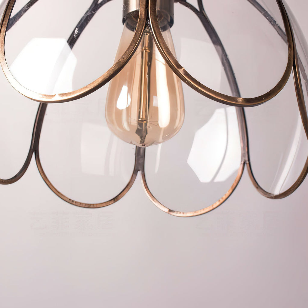 Lampada a sospensione in vetro vintage retro Eraeora