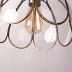 Lampada a sospensione in vetro vintage retro Eraeora