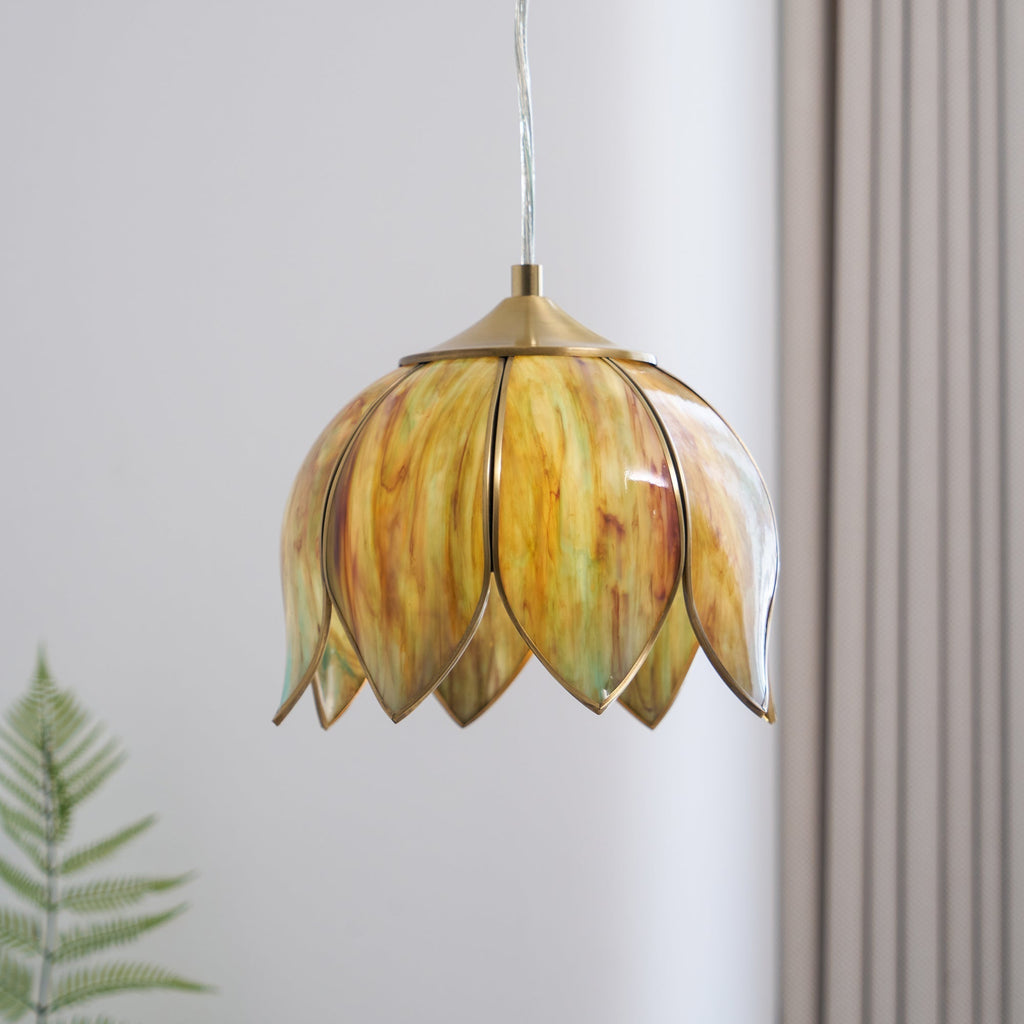 Lampada a sospensione in vetro vintage retro Eraeora