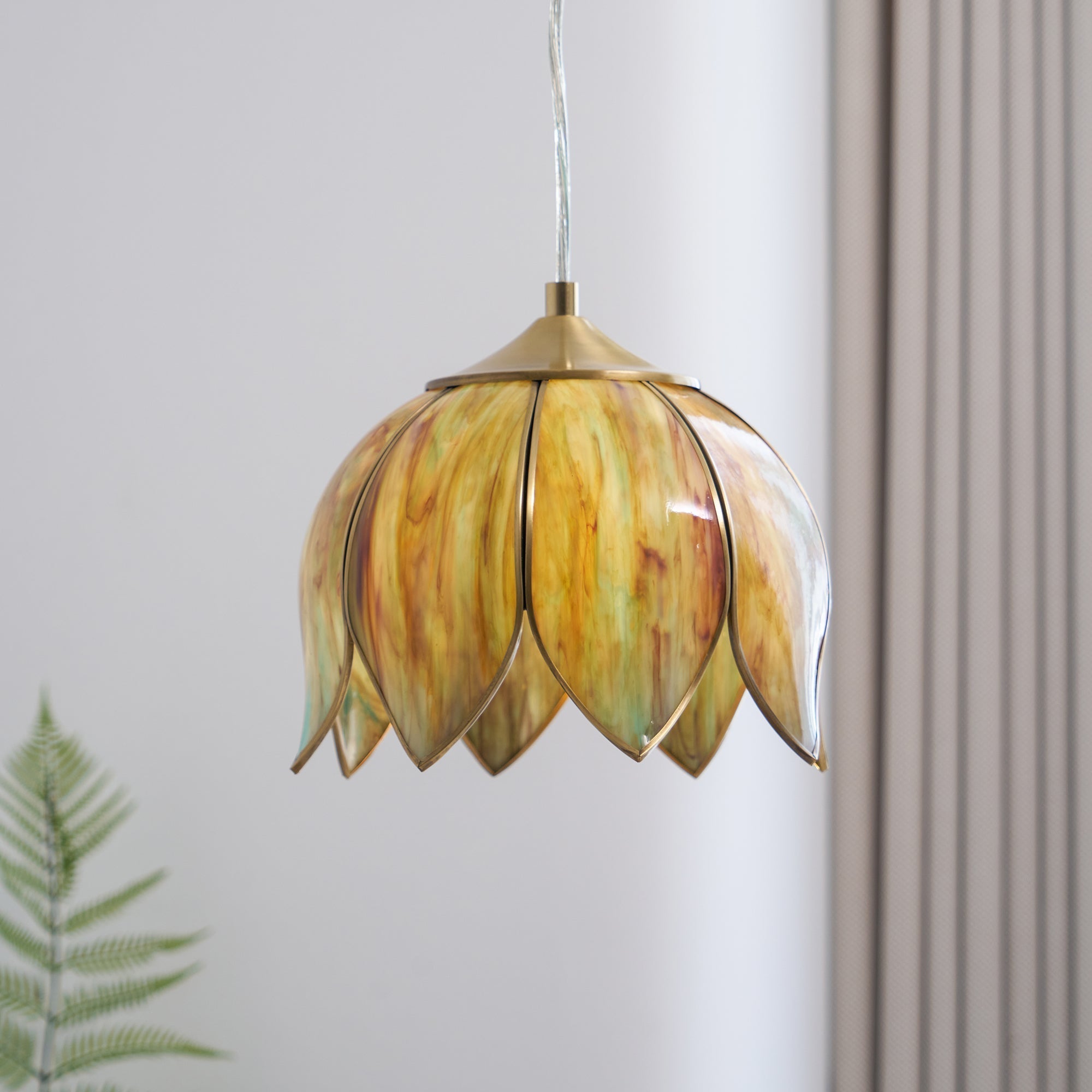 Lampada a sospensione in vetro vintage retro Eraeora