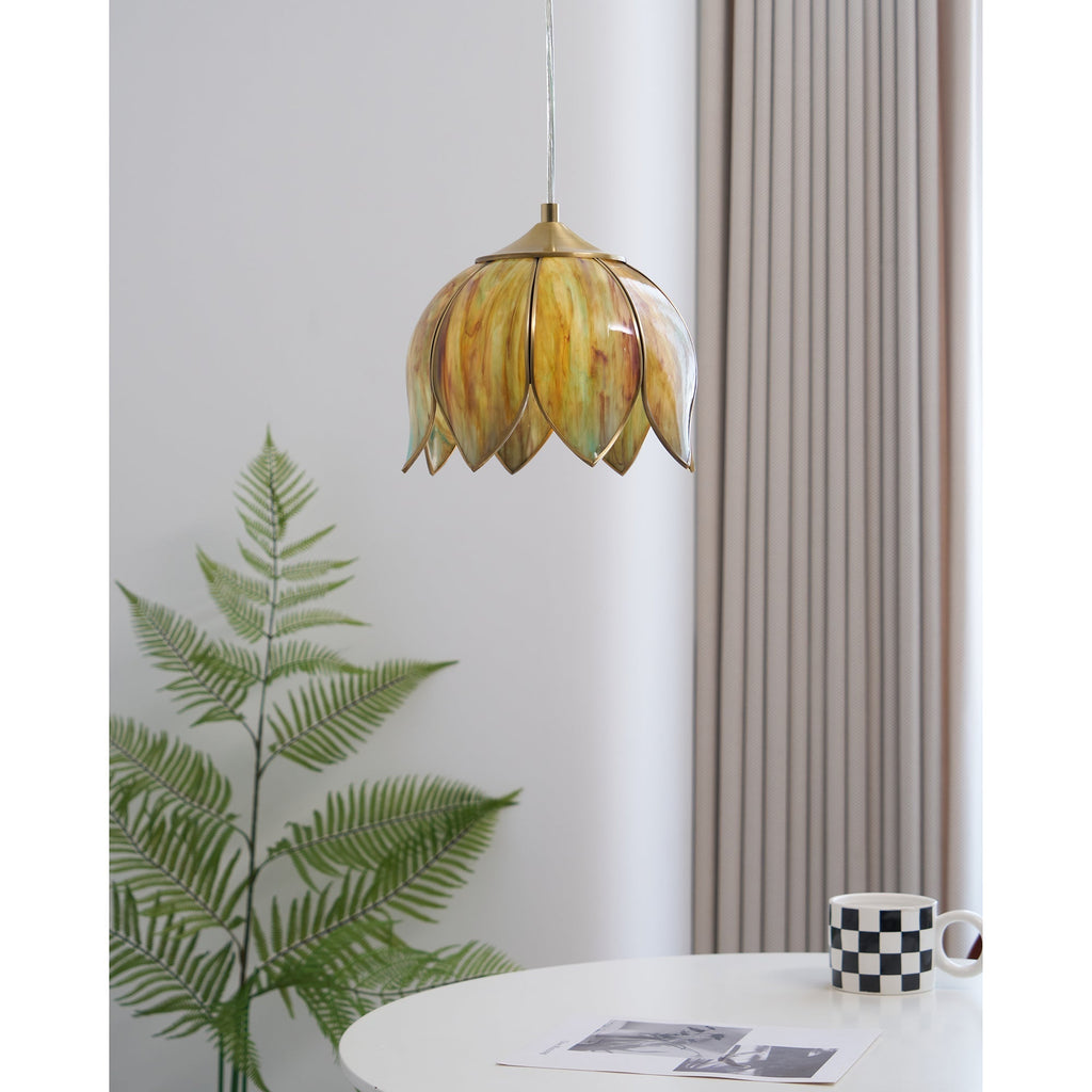 Lampada a sospensione in vetro vintage retro Eraeora