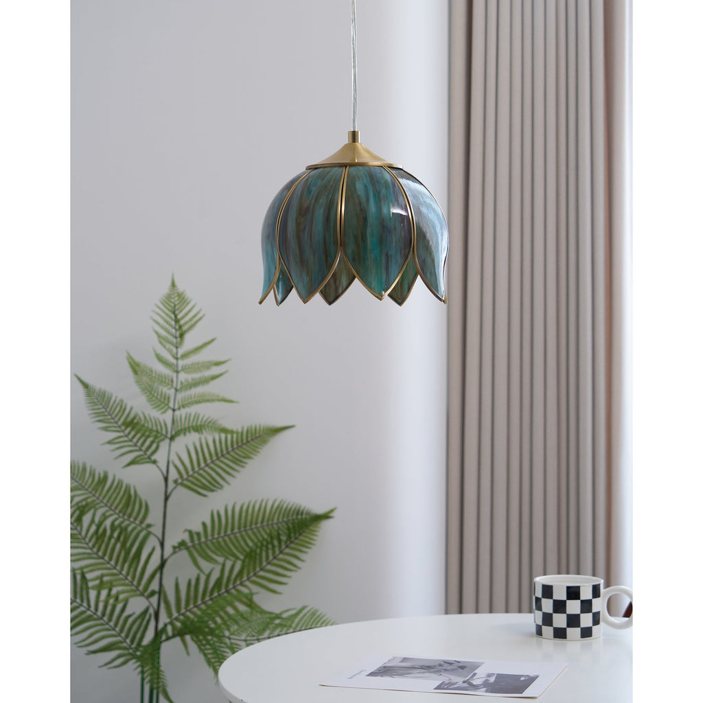 Lampada a sospensione in vetro vintage retro Eraeora