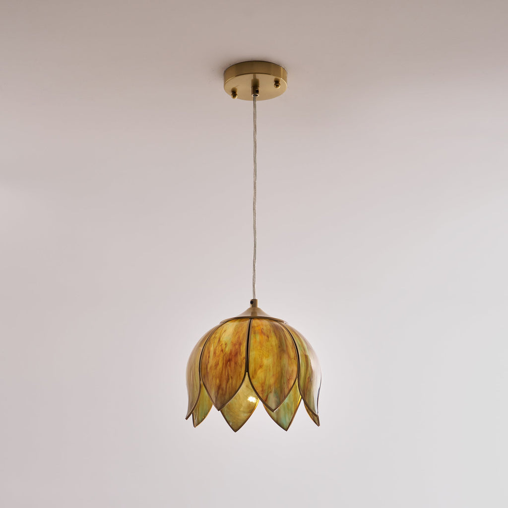 Lampada a sospensione in vetro vintage retro Eraeora