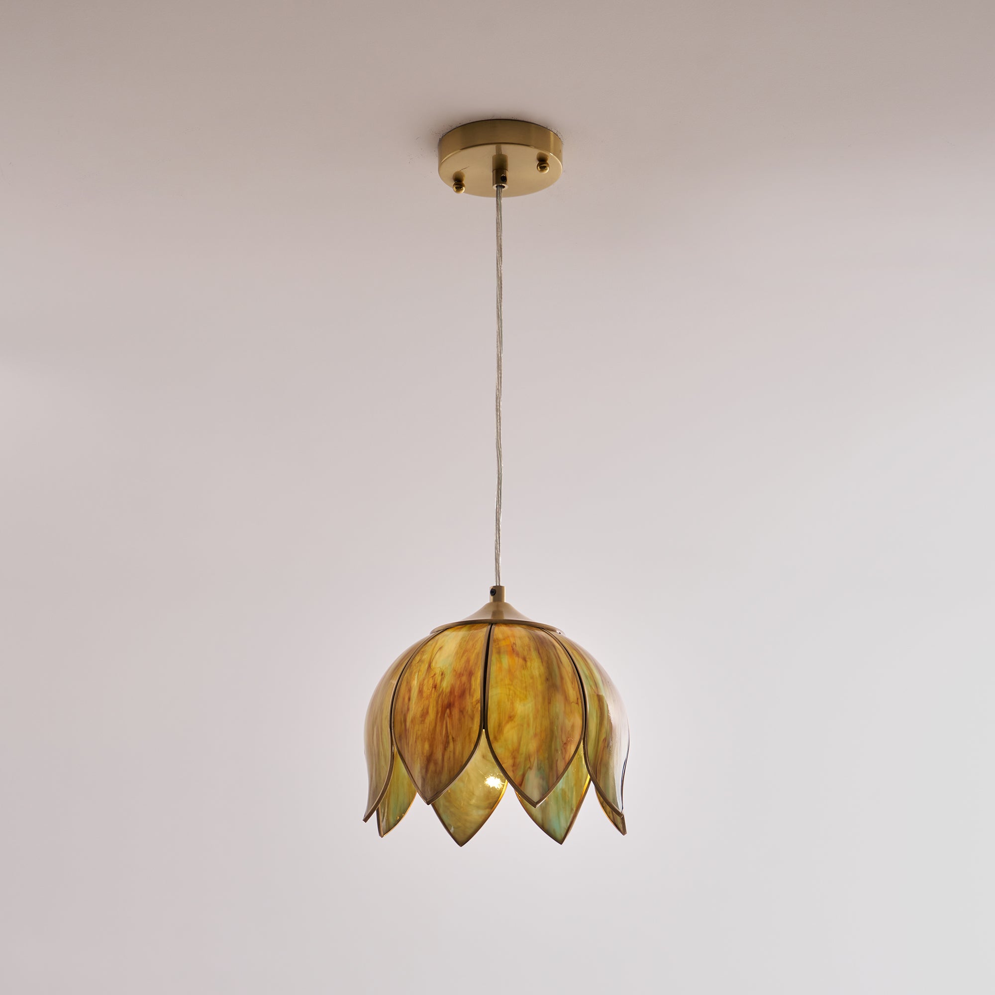 Lampada a sospensione in vetro vintage retro Eraeora