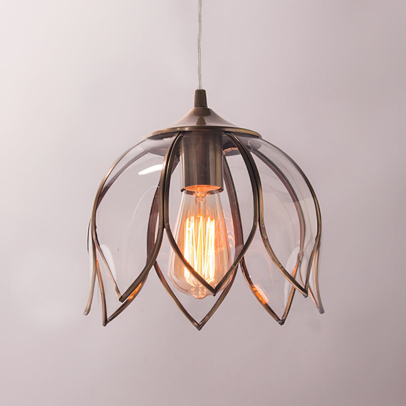 Lampada a sospensione in vetro vintage retro Eraeora