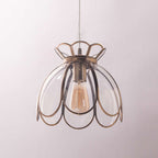 Lampada a sospensione in vetro vintage retro Eraeora