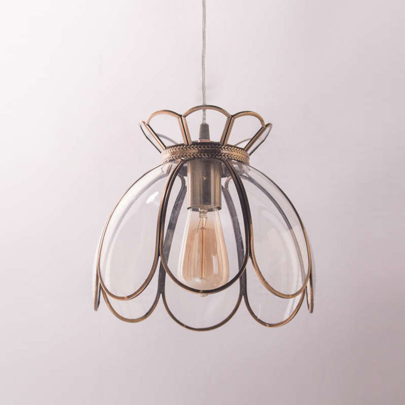 Lampada a sospensione in vetro vintage retro Eraeora