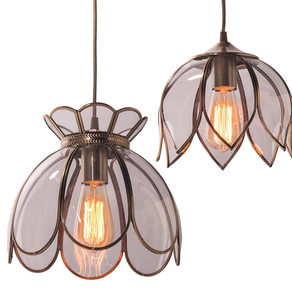 Lampada a sospensione in vetro vintage retro Eraeora