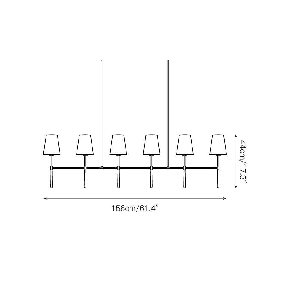 Candelabro Lineare Rhodes