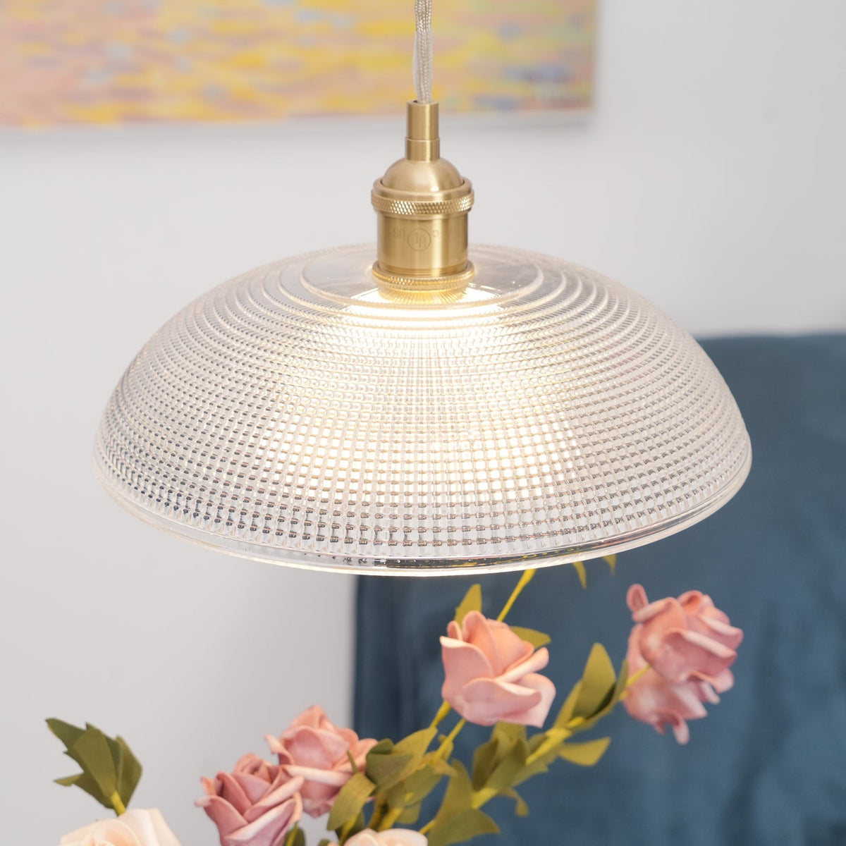 Lampada a sospensione a spirale rigata
