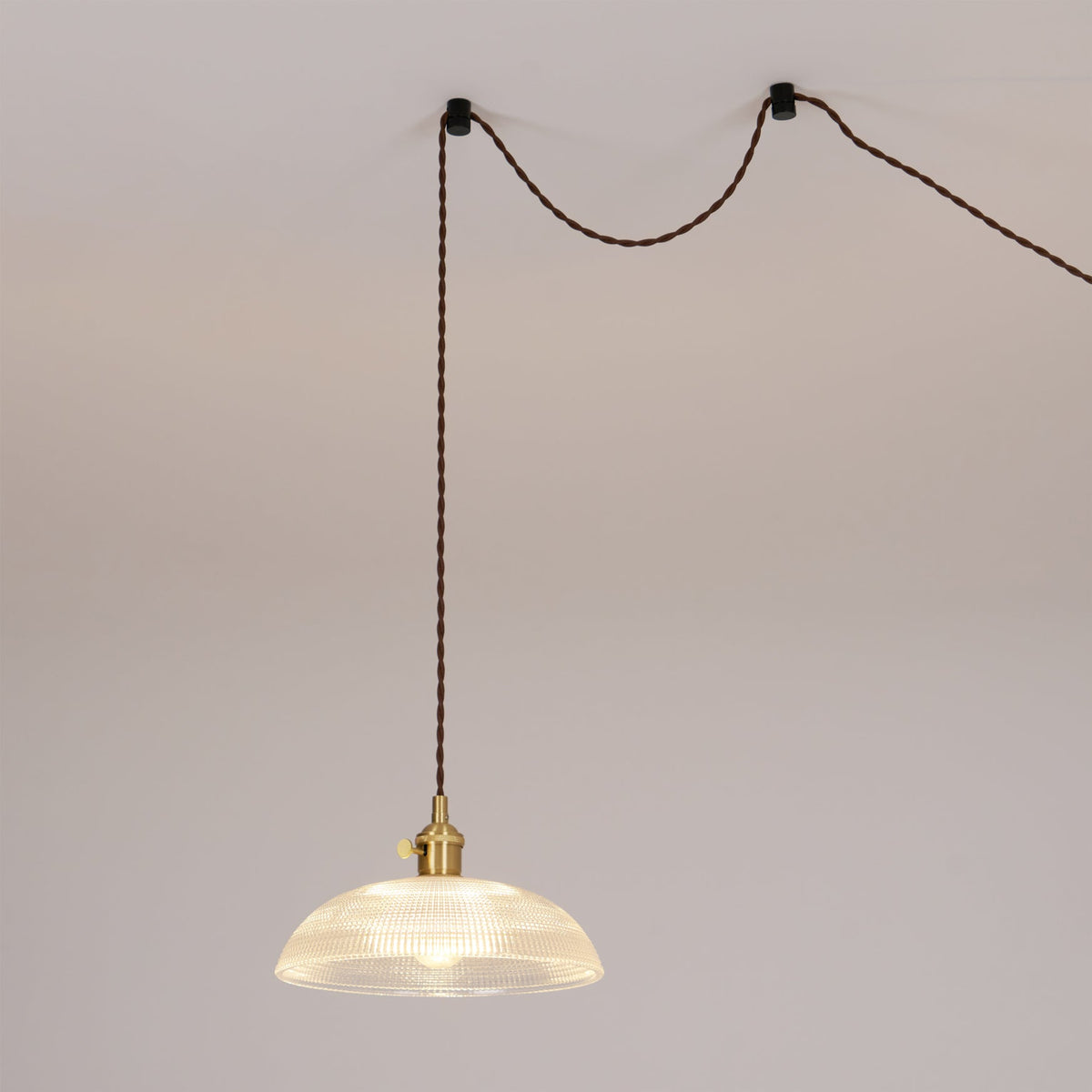 Lampada a sospensione a spirale rigata