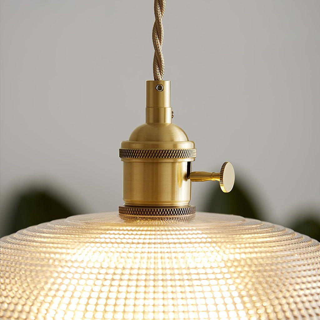 Lampada a sospensione a spirale rigata