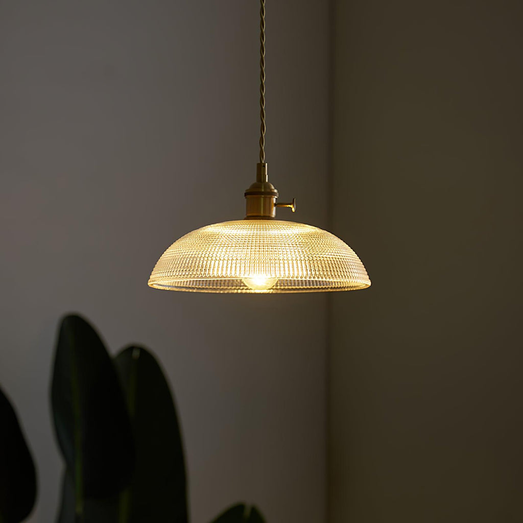 Lampada a sospensione a spirale rigata