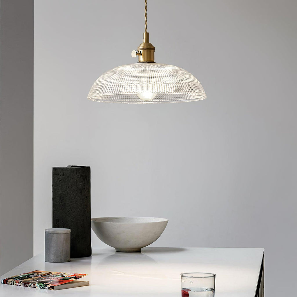 Lampada a sospensione a spirale rigata