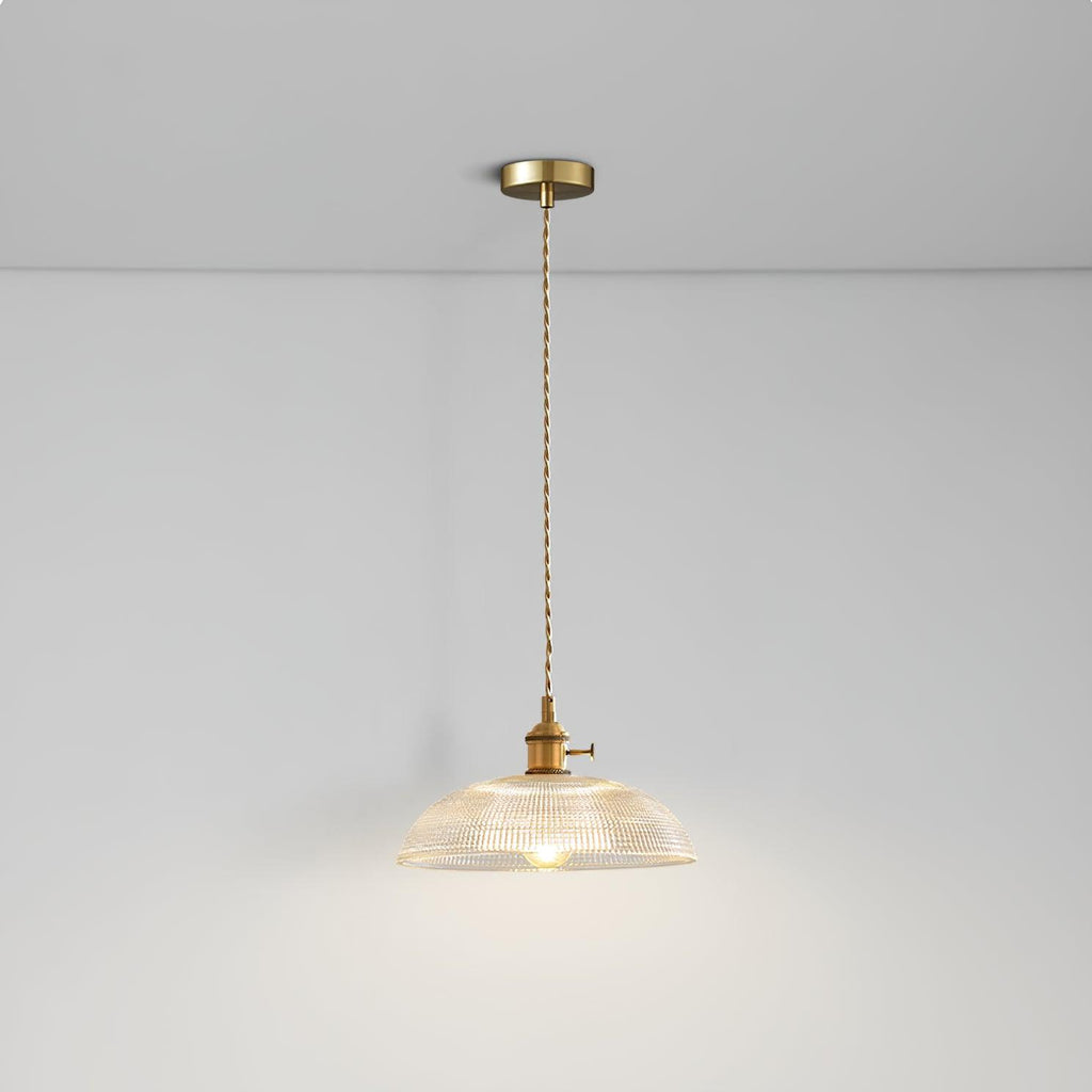 Lampada a sospensione a spirale rigata