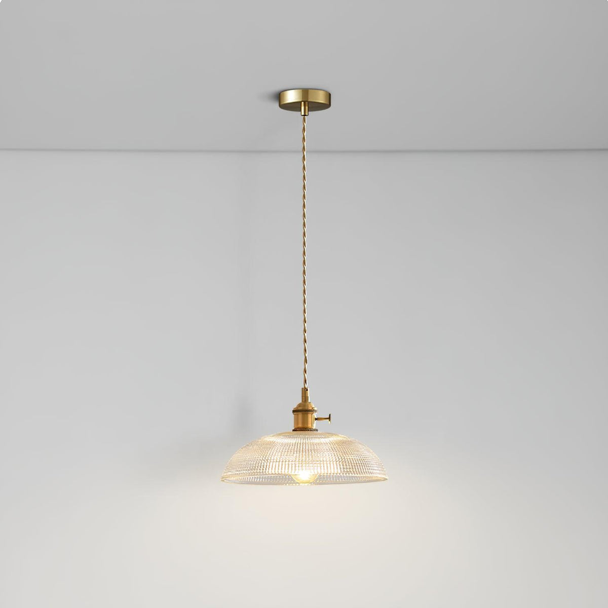 Lampada a sospensione a spirale rigata