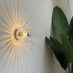 Lampada da Parete Ribson – Vetro e Metallo – Trasparente – Compatta – Stile Bauhaus per Interni Eleganti