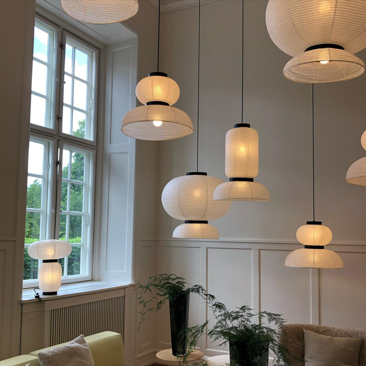 Lampada a sospensione in carta Cocoon