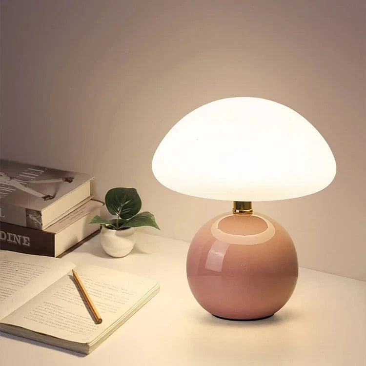 Riko Lampada da Tavolo – Ceramica – Multicolore – 22 cm – Giocosa e Stilosamente per Comodino o Tavolo