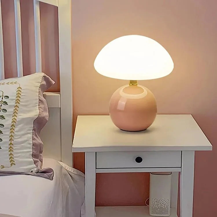 Riko Lampada da Tavolo – Ceramica – Multicolore – 22 cm – Giocosa e Stilosamente per Comodino o Tavolo