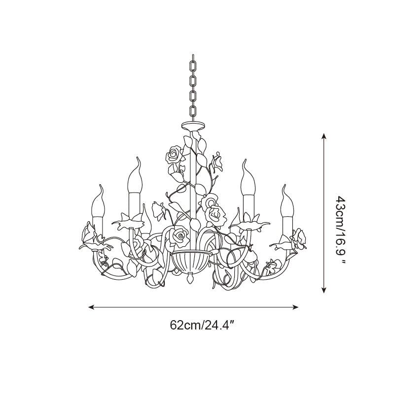 Evelisse Vintage Bianco Lampadario