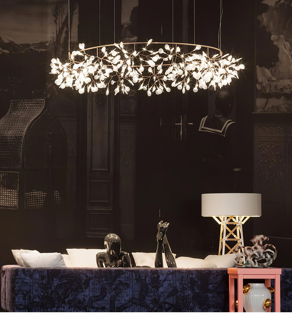 Lampadario LED Firefly in Oro Rosa