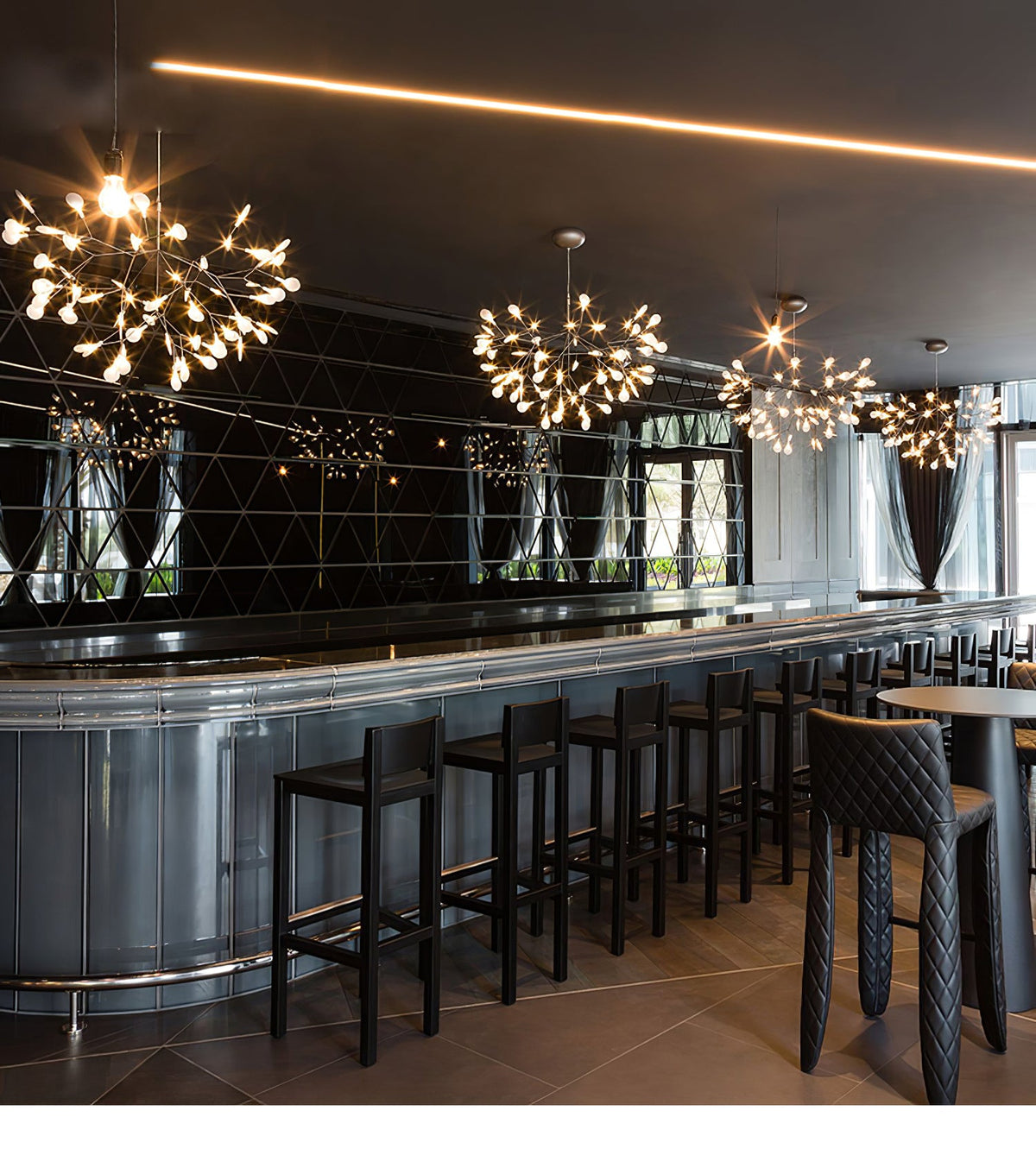 Lampadario LED Firefly in Oro Rosa