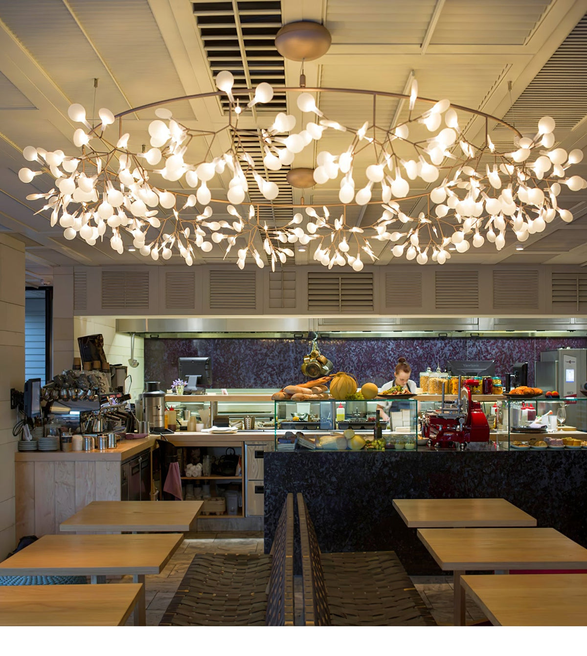 Lampadario LED Firefly in Oro Rosa