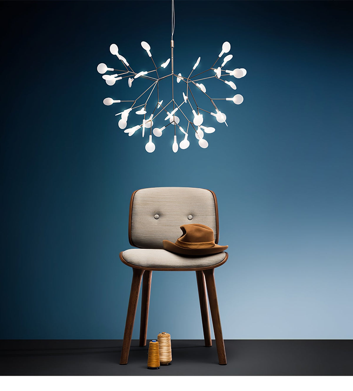 Lampadario LED Firefly in Oro Rosa