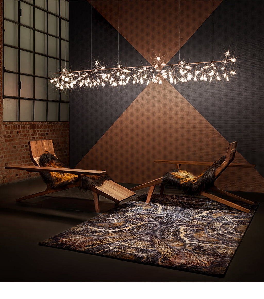 Lampadario LED Firefly in Oro Rosa