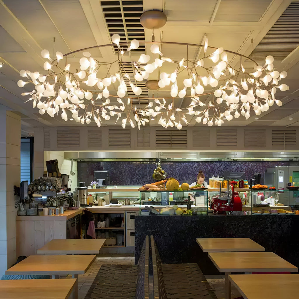 Lampadario LED Firefly in Oro Rosa