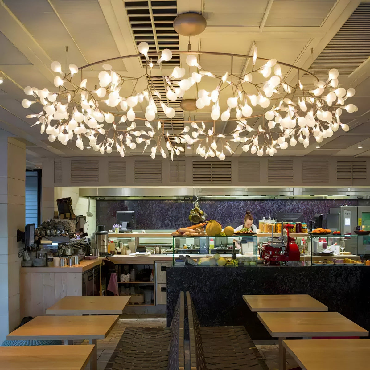 Lampadario LED Firefly in Oro Rosa