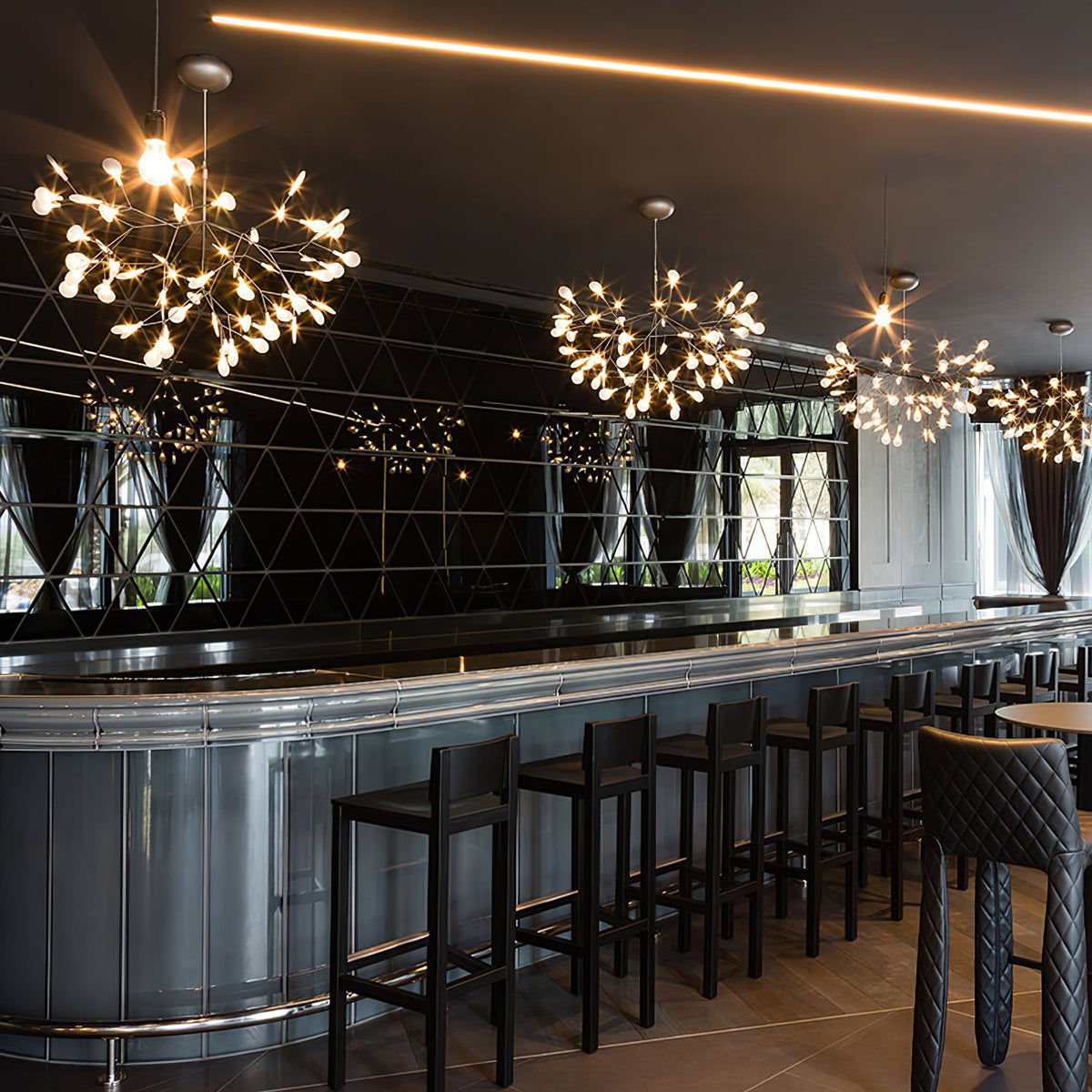 Lampadario LED Firefly in Oro Rosa