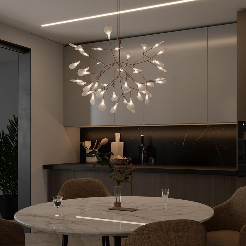 Lampadario LED Firefly in Oro Rosa