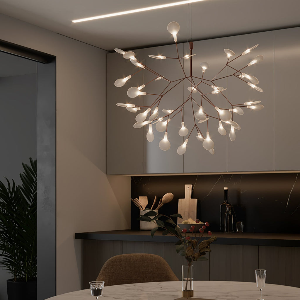 Lampadario LED Firefly in Oro Rosa