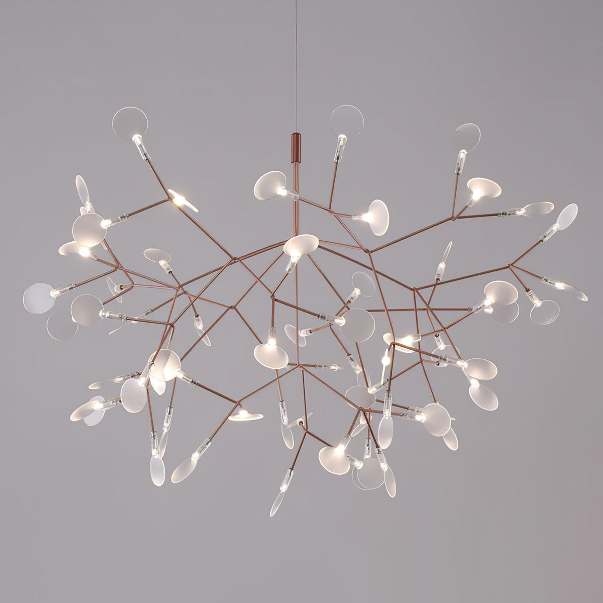 Lampadario LED Firefly in Oro Rosa