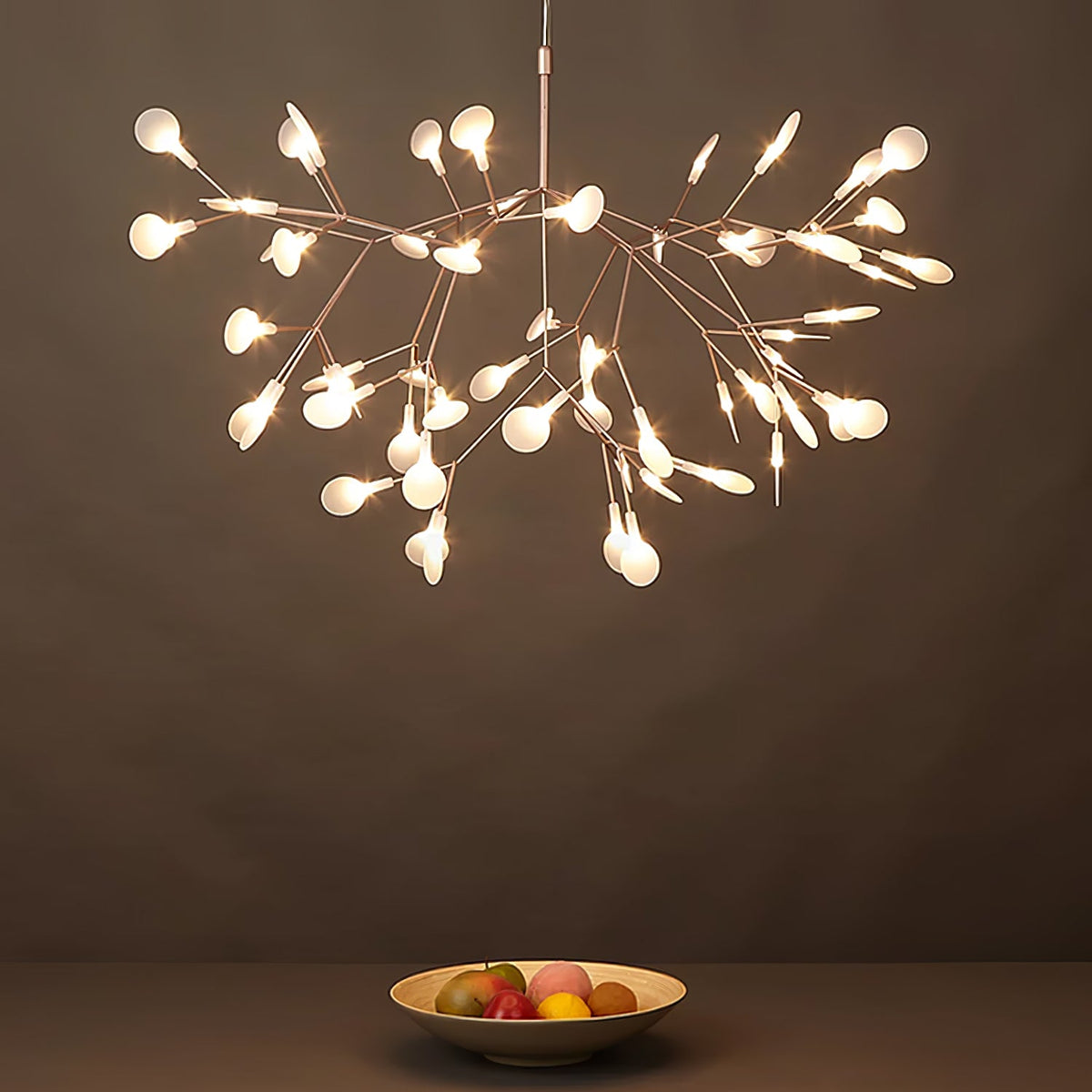 Lampadario LED Firefly in Oro Rosa